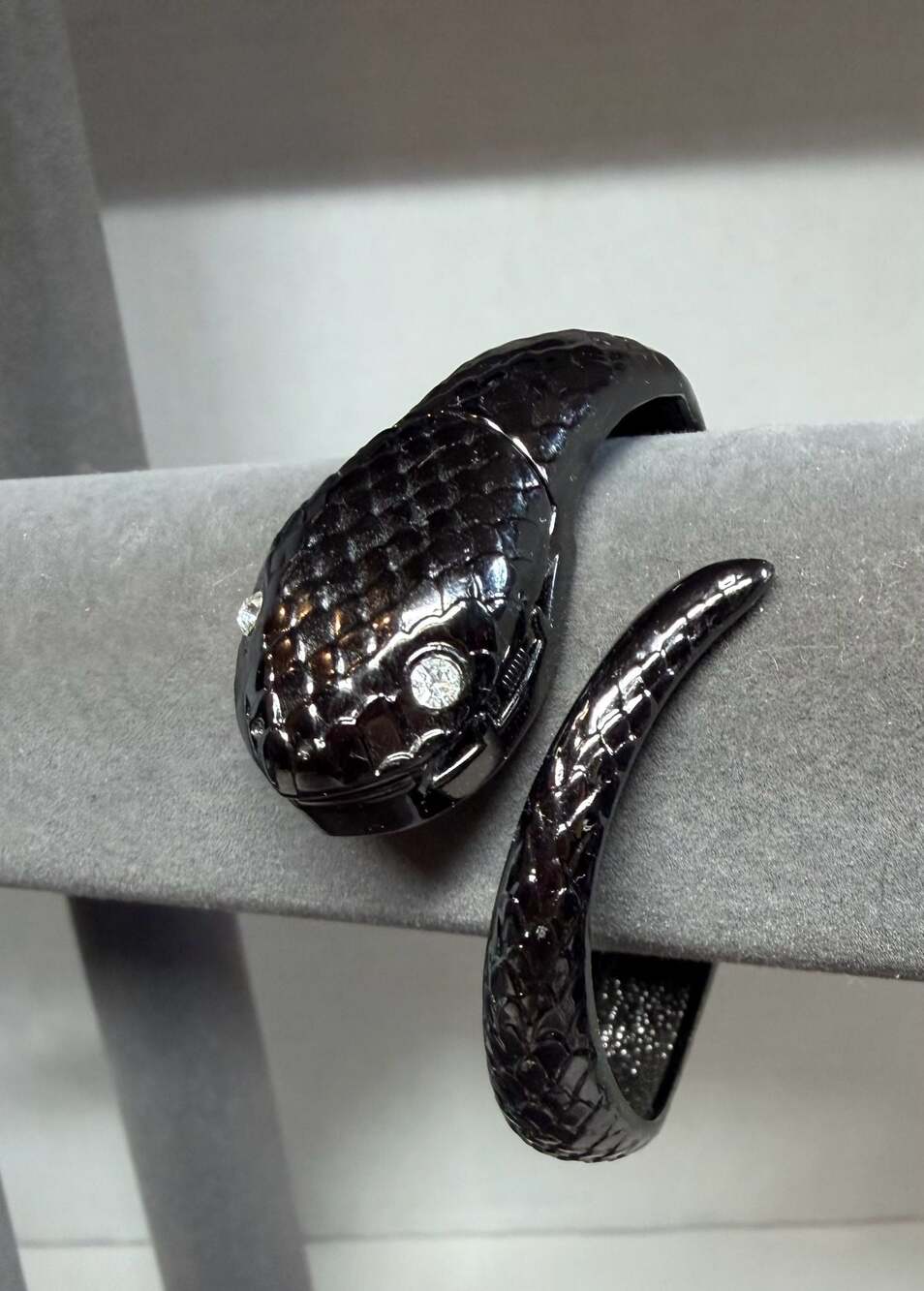 Studio Timepieces Gunmetal Snake Hinged Secret Watch